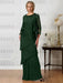 Floor-Length A-Line Mother of the Bride Dresses with Jewel Neck