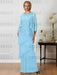 Floor-Length A-Line Mother of the Bride Dresses with Jewel Neck