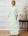 Floor-Length A-Line Mother of the Bride Dresses with Jewel Neck