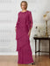 Floor-Length A-Line Mother of the Bride Dresses with Jewel Neck