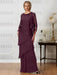 Floor-Length A-Line Mother of the Bride Dresses with Jewel Neck