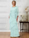 Floor-Length A-Line Mother of the Bride Dresses with Jewel Neck