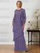 Floor-Length A-Line Mother of the Bride Dresses with Jewel Neck