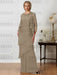 Floor-Length A-Line Mother of the Bride Dresses with Jewel Neck