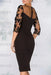 Jewel Neck Column Floral Lace Mother of the bride Dresses Half Sleeves - Prom Dresses