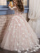 Flower Girl Dresses Jewel Neck Long Sleeves Butterfly Formal Kids Princess Dresses