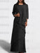 Floor-Length Mother of the Bride Sheath Dress with Matching Jacket