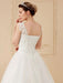 Cheap Wedding Dresses White Jewel Neck Sleeveless Soft Tulle Lace Up Floor Length Bride Dresses