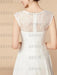 Knee-Length Mother of the Bride A-Line Dress with 3/4 Sleeves and Wraps