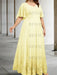 Daffodil plus size lace hem chiffon mother of the bride empire gown