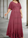Mulberry plus size lace hem chiffon mother of the bride empire gown