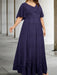 Regency plus size lace hem chiffon mother of the bride empire gown