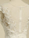 High Qulity Lace  Mermaid Wedding Dress Illusion Chaple Train Ivory Beading Bridal Gown