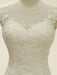 High Qulity Lace  Mermaid Wedding Dress Illusion Chaple Train Ivory Beading Bridal Gown