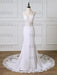 Lace Sweetheart Backless Mermaid Wedding Dresses with Train - wedding dresses
