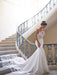 Lace Sweetheart Backless Mermaid Wedding Dresses with Train - wedding dresses