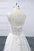 Lace-up V-neck Appliques Tulle A-line Wedding Dress - Wedding Dresses