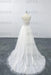 Lace-up V-neck Appliques Tulle A-line Wedding Dress - Wedding Dresses