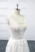 Lace-up V-neck Appliques Tulle A-line Wedding Dress - Wedding Dresses