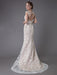 Lace Wedding Dress Champagne Jewel Sleeveless Backless Mermaid Beach Wedding Gown With Train