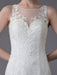 Lace Wedding Dress Ivory Illusion Neckline Sleeveless Chain Beach Wedding Dress Mermaid Bridal Gowns With Train