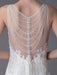 Lace Wedding Dress Ivory Illusion Neckline Sleeveless Chain Beach Wedding Dress Mermaid Bridal Gowns With Train