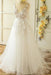 Latest V-neck Appliques Tulle A-line Wedding Dress - Wedding Dresses