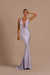 Lavender Elegant Champagne Mermaid Prom Dress Long Slimming