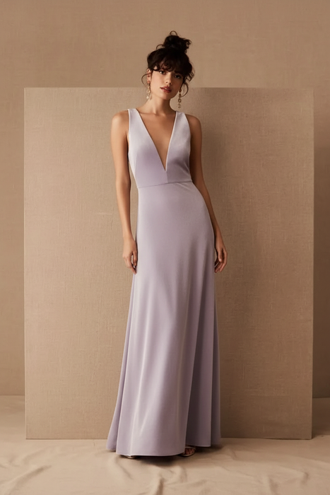 Velour Evening Dress - Lavender