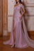 Lavender One-Shoulder Mermaid Prom Dress Sequined Beaded Gown with High Slit