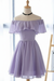 Wisteria Off the Shoulder Chiffon Homecoming Cute Short Graduation Dress - Prom Dresses