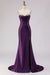Regency Satin Strapless Mermaid Prom Dress with Slit