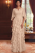 Light Champagne Chiffon Mother of the Bride Dress Flutter Sleeves with Cascading Ruffles