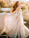 Maternity Wedding Dress Light Grey V-neck Sleeveless Tulle Long Bridge Gowns With Train