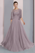 Lilac Floor-Length A-Line Mother of the Bride Dress with Princess Scoop Neckline
