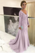Lilac  Elegant Long Sleeves Lace mother of the bride dress V-Neck - Prom Dresses
