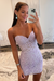 Lilac Lace Sweetheart Tight Short Homecoming Dress