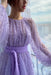 Lilac Pearls Mermaid Evening Dress with Beadings, Jewel, and Belt Online