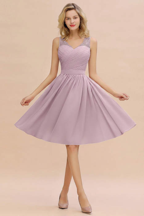 Short Aline Chiffon Bridesmaid Dresses