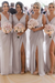 Lilac Simple V Neck Sleeveless Sheath Pleated Chiffon Bridesmaid Dress with Split