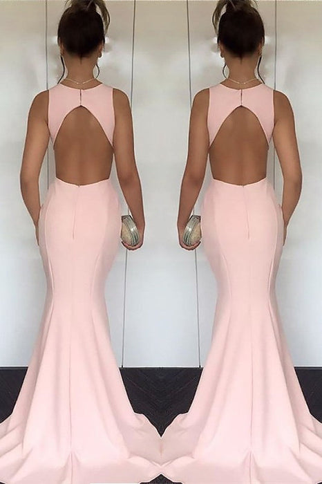 Long Evening Dress - Pink Mermaid