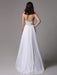 White Prom Dresses 2021 Long Ivory Halter Backless Evening Dress Lace Applique Beading Chiffon Split Party Dress