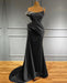 Long Off-the-Shoulder Ruffles Mermaid Evening Dress with Beads