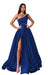 Long Prom Dress with One Shoulder Slit