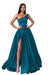 Long Prom Dress with One Shoulder Slit