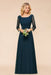 Long Sleeves Aline Bridesmaid Dress Ruffle Chiffon Beadings Wedding Guest Dress