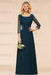 Long Sleeves Aline Bridesmaid Dress Ruffle Chiffon Beadings Wedding Guest Dress