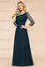Long Sleeves Aline Bridesmaid Dress Ruffle Chiffon Beadings Wedding Guest Dress
