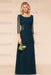 Long Sleeves Aline Bridesmaid Dress Ruffle Chiffon Beadings Wedding Guest Dress