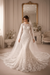 Long Sleeves Lace Mermaid Wedding Dress with Appliques